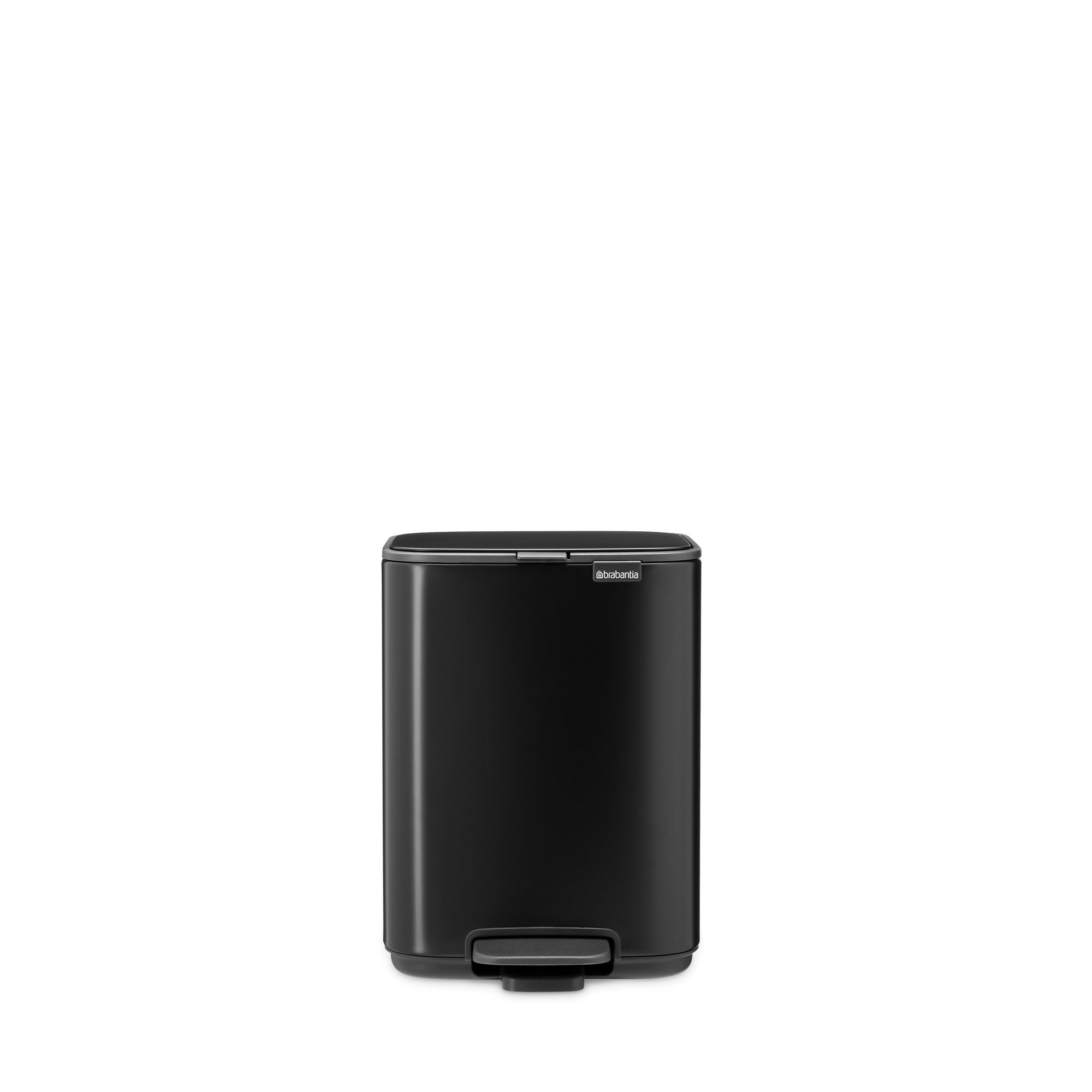 Brabantia Bo Pedaalemmer, 4 liter, stil sluitend, kunststof binnenemmer - Matt Black