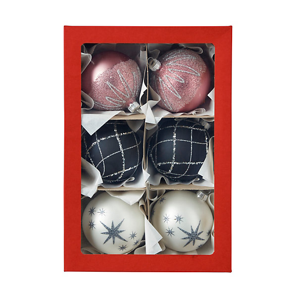 Assortiment 6 boules en verre Midnight