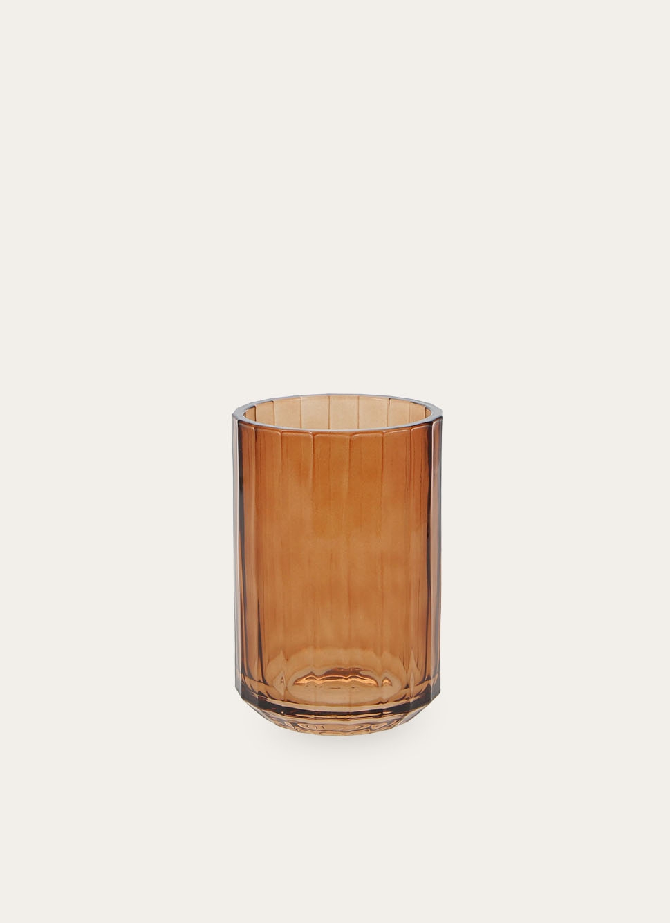 PORTE-BROSSE à DENTS EN VERRE COLORÉ AMBRE