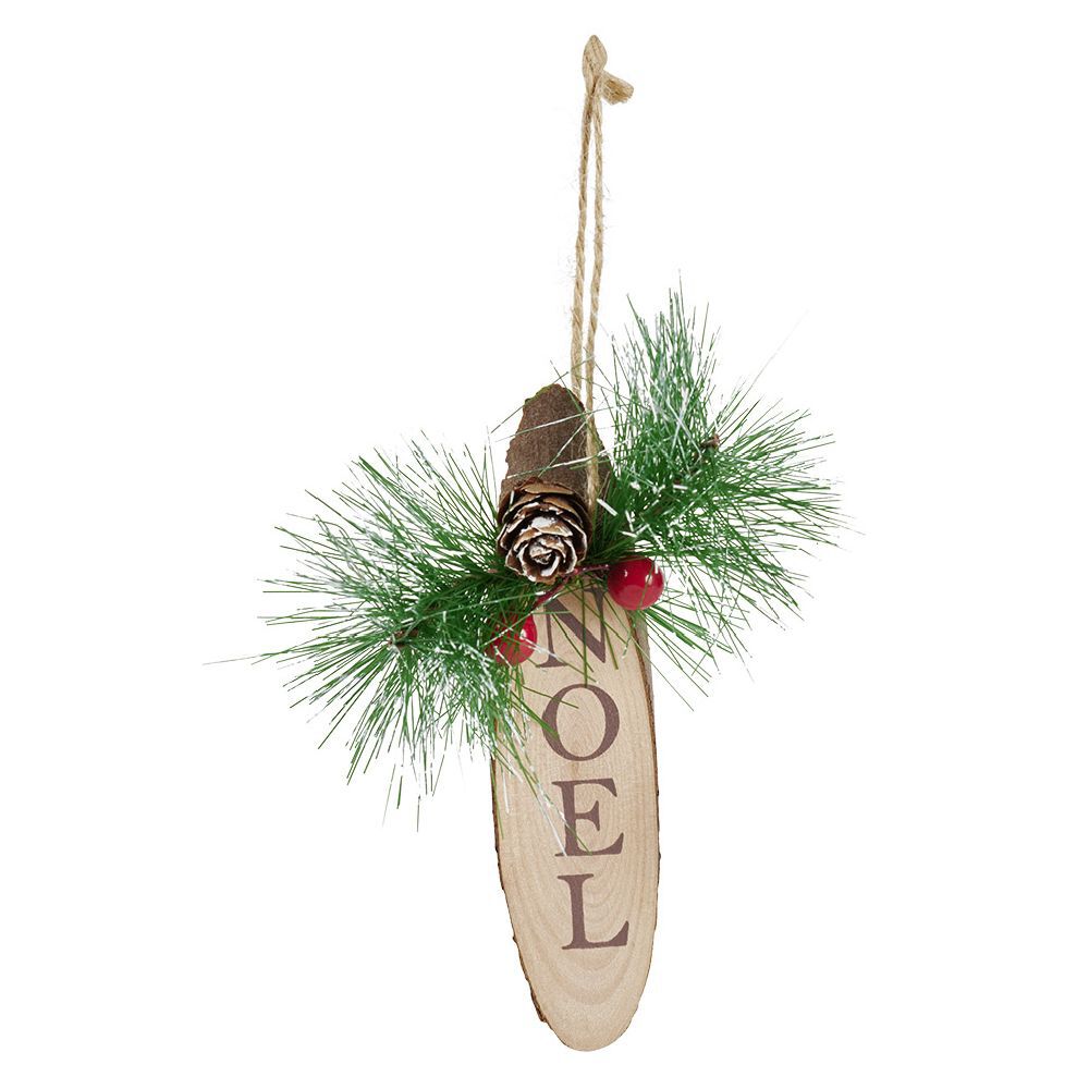 Décoration de No&euml;l en bois à suspendre