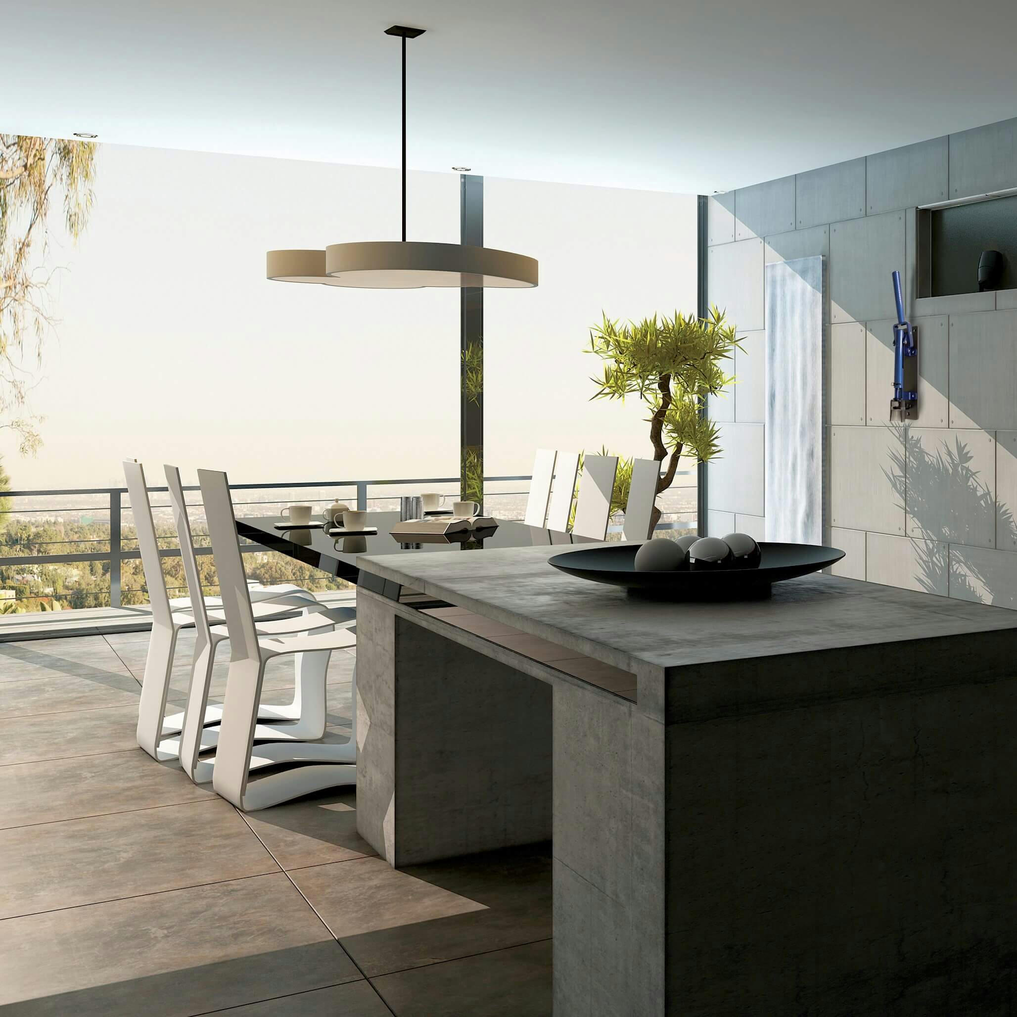 110 LUX - Tire-bouchon mural - peinture métallique Bleu Habane