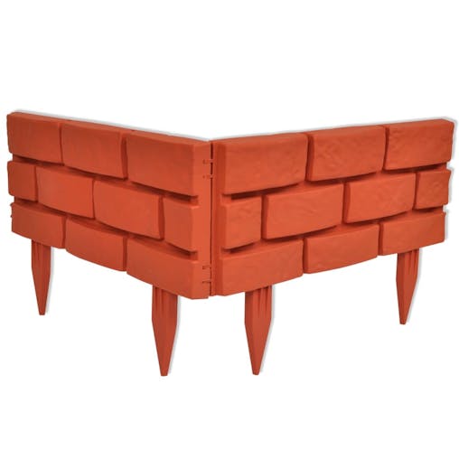 NNEVL Lawn Divider with Brick Design 11 pcs