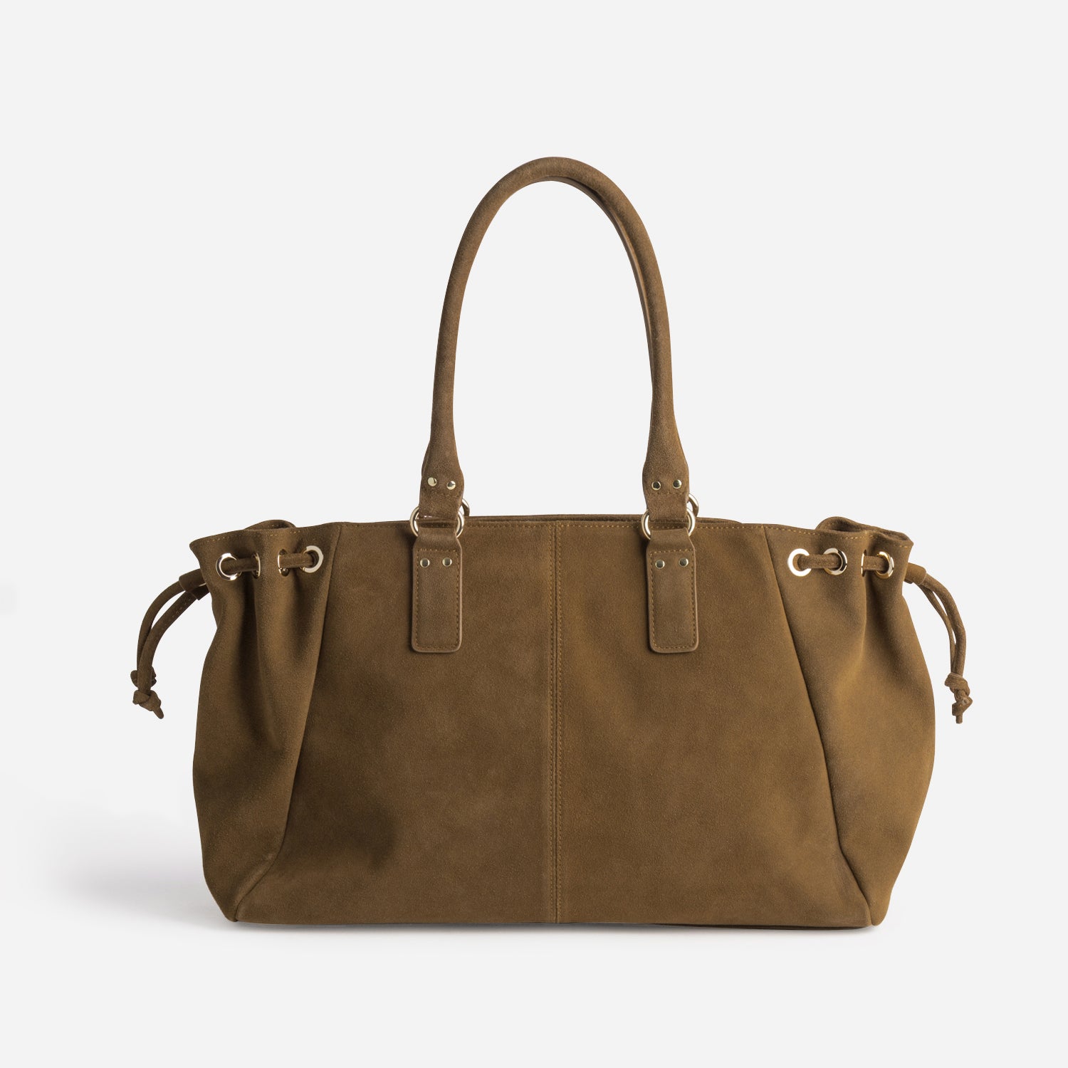 Sac à main marron cuir velours