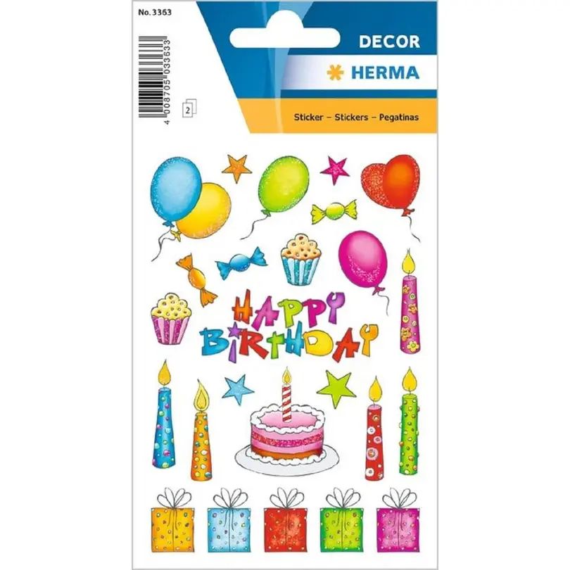 Sticker 2er-Set Geburtstag
