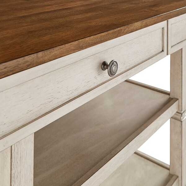 Elena 2-tone Antique Kitchen Island Buffet by iNSPIRE Q Classic