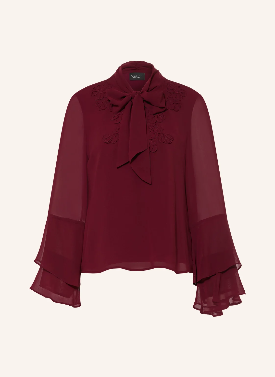 s.Oliver BLACK LABEL Schluppenbluse mit Volants