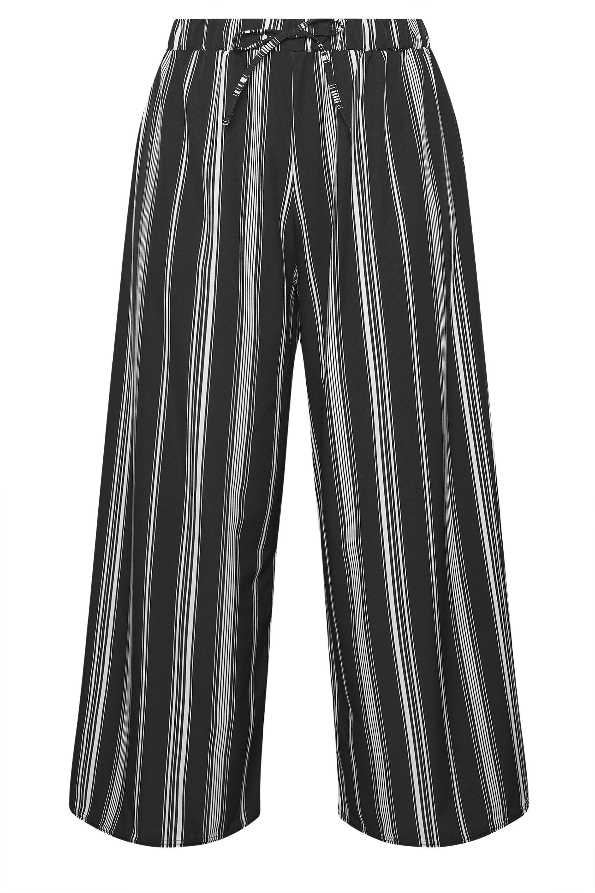 Yours Stripe Wide Leg Trousers
