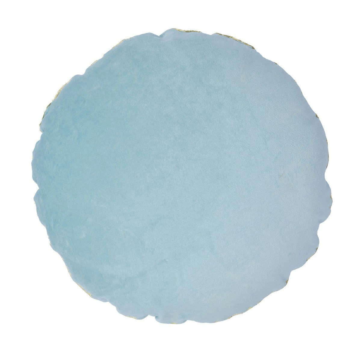 BONBON - Coussin velours de coton  43cm Ø bleu