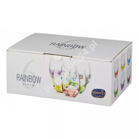 Kpl. kieliszków do wódki 60ml (6 szt) Bohemia - RAINBOW 4SB.RA.792992