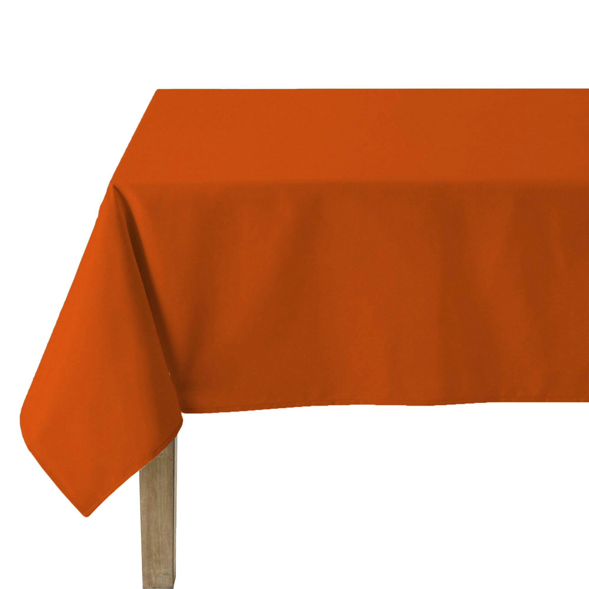 LA LILLOISE - Nappe unie en polylin tangerine 180 x 300