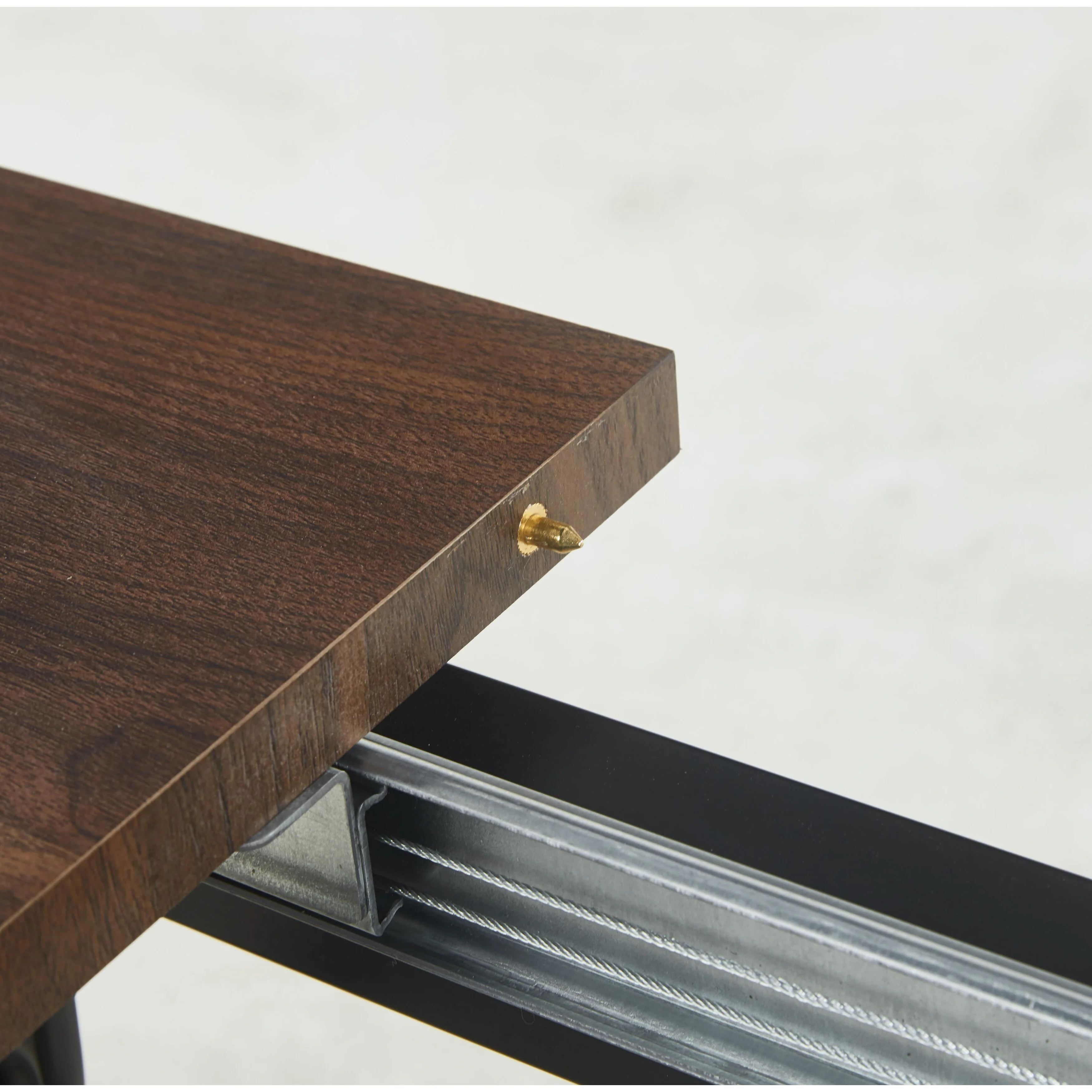 Square Extendable Dining Table with metal leg, Modern Space Saving Kitchen Table for Living Room