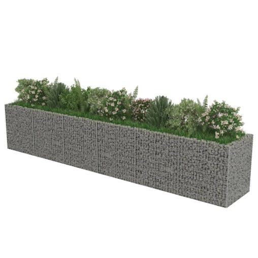 NNEVL Gabion Raised Bed Galvanised Steel 540x90x100 cm
