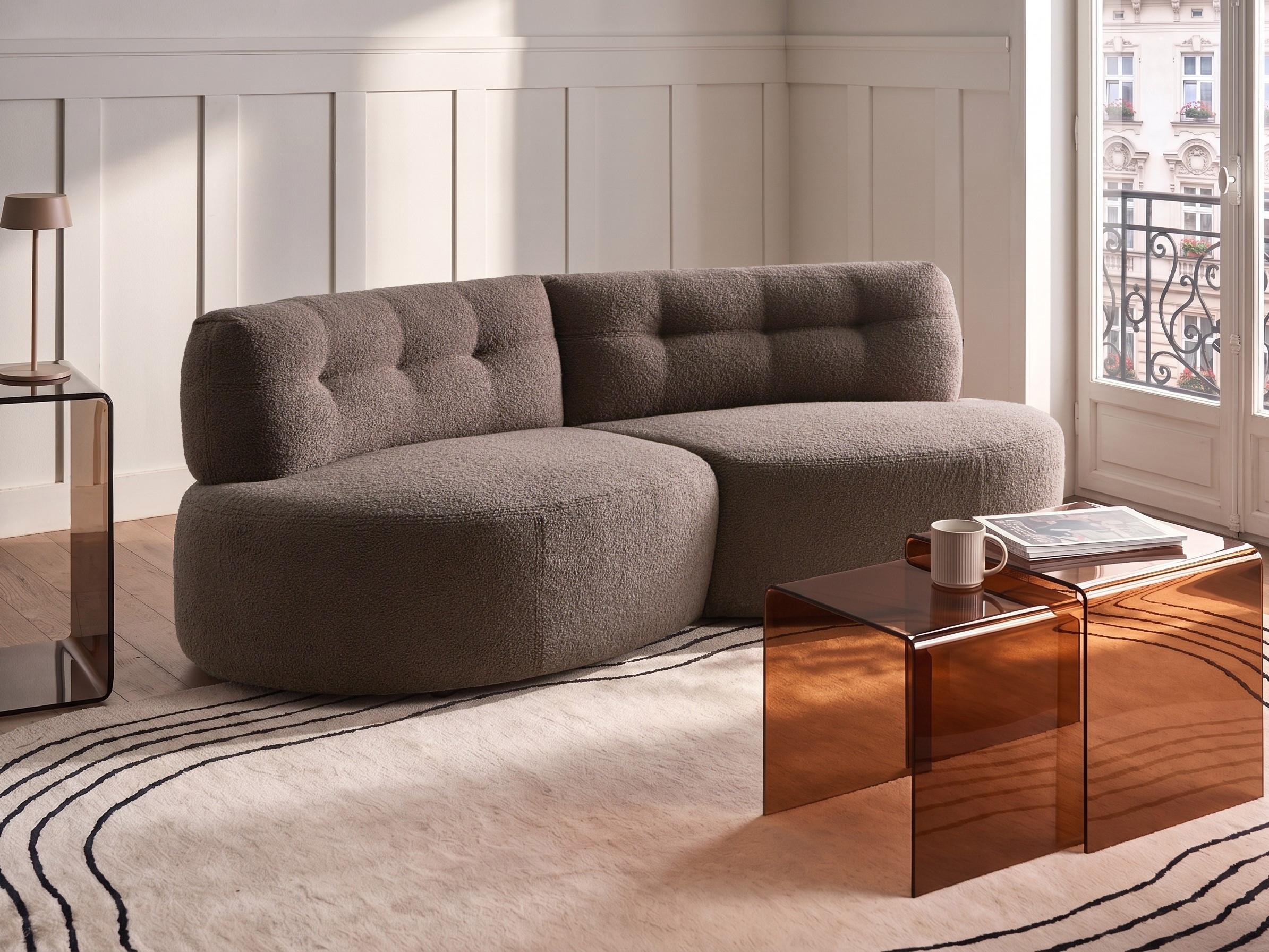 Sofa 3 Seater LAERDAL Boucle Taupe