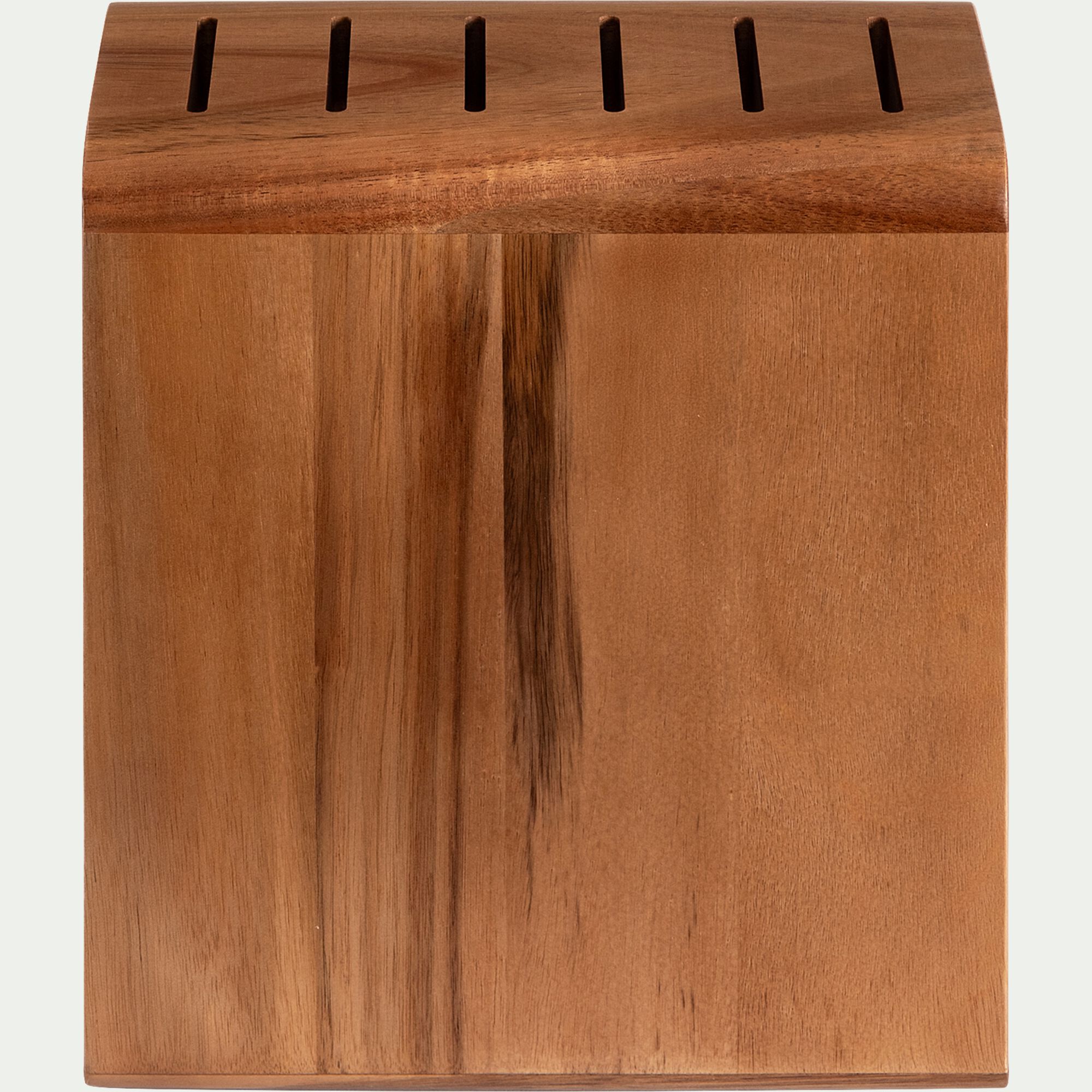 ALISO - Bloc rangement de couteaux en acacia - bois foncé