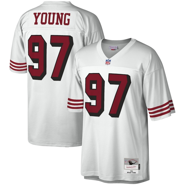 Bryant Young San Francisco 49ers Legacy Replica Jersey - White/Scarlet