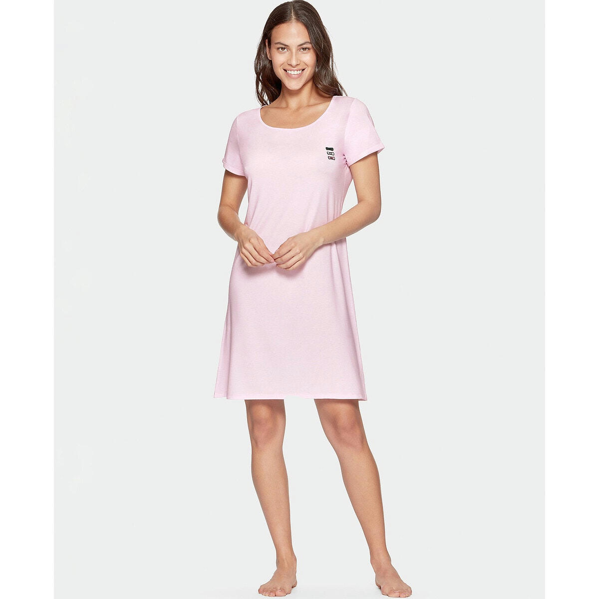 Chemise de nuit manches courtes en coton