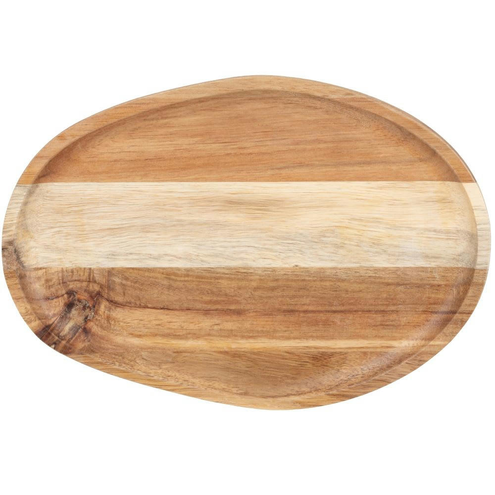 - Plateau ovoïde en bois d'acacia D25