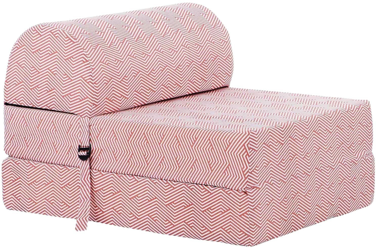 - Chauffeuse en coton chevron vieux rose