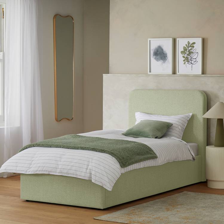 Habitat Chadwell Single End Lift Ottoman Bed - Sage