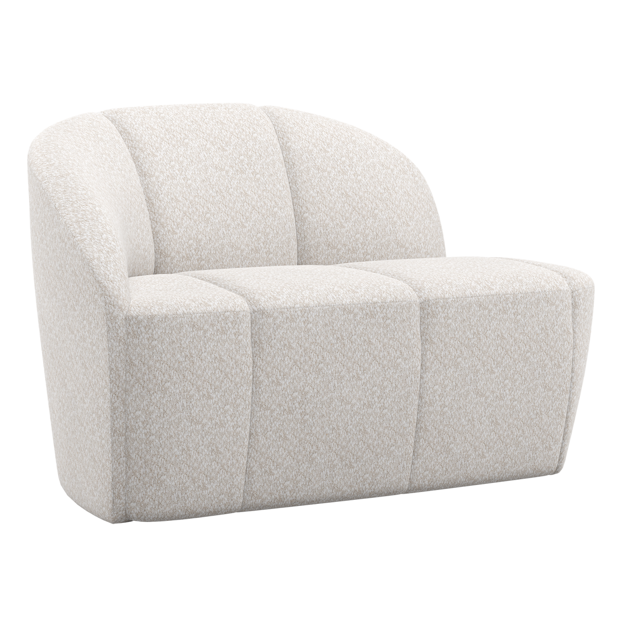 WOOOD 2-zits bankje links Mojo - Wollig - Ecru - 73x112x77