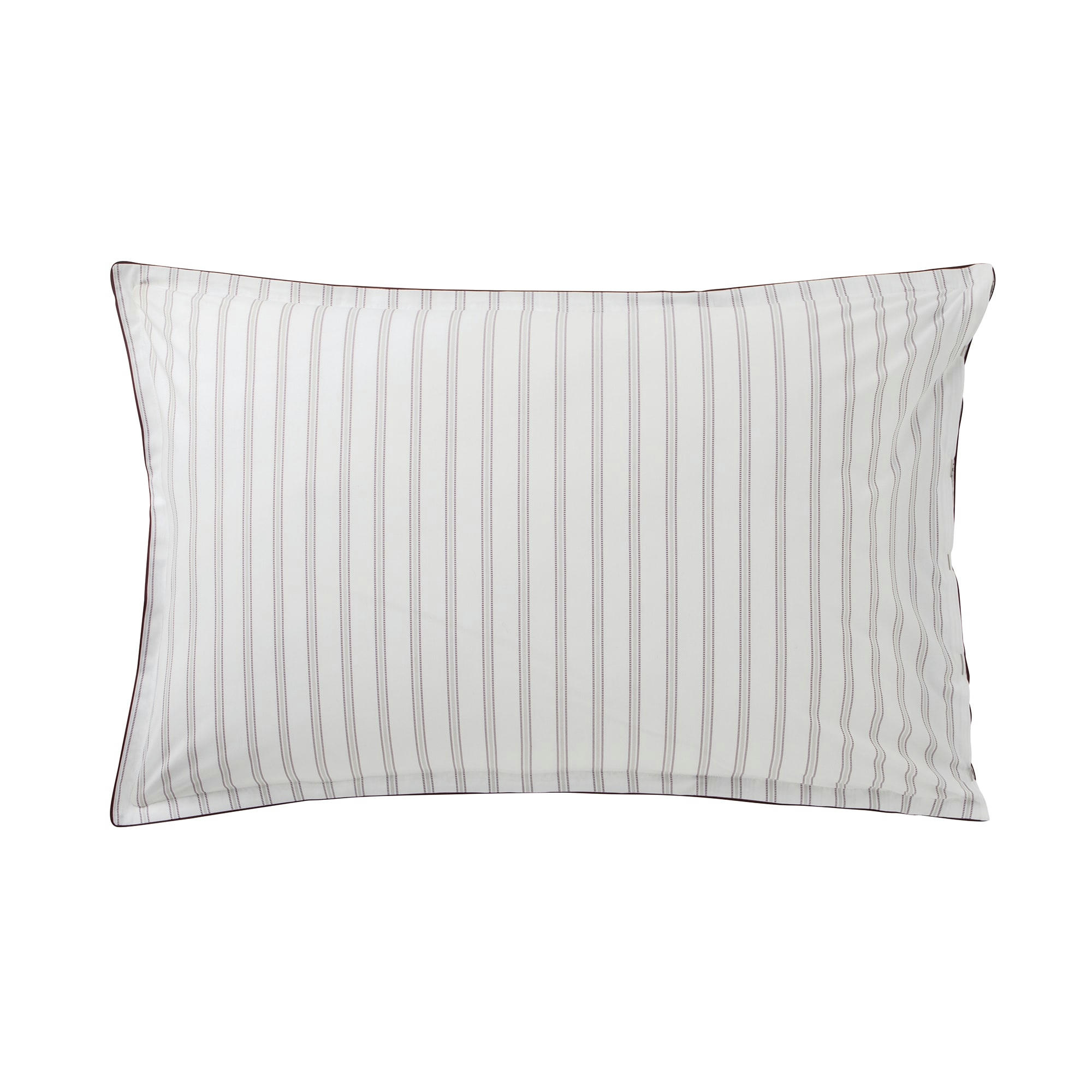 ROUTES DE LA SOIE - Taie d'oreiller en percale de coton bordeaux 50x75