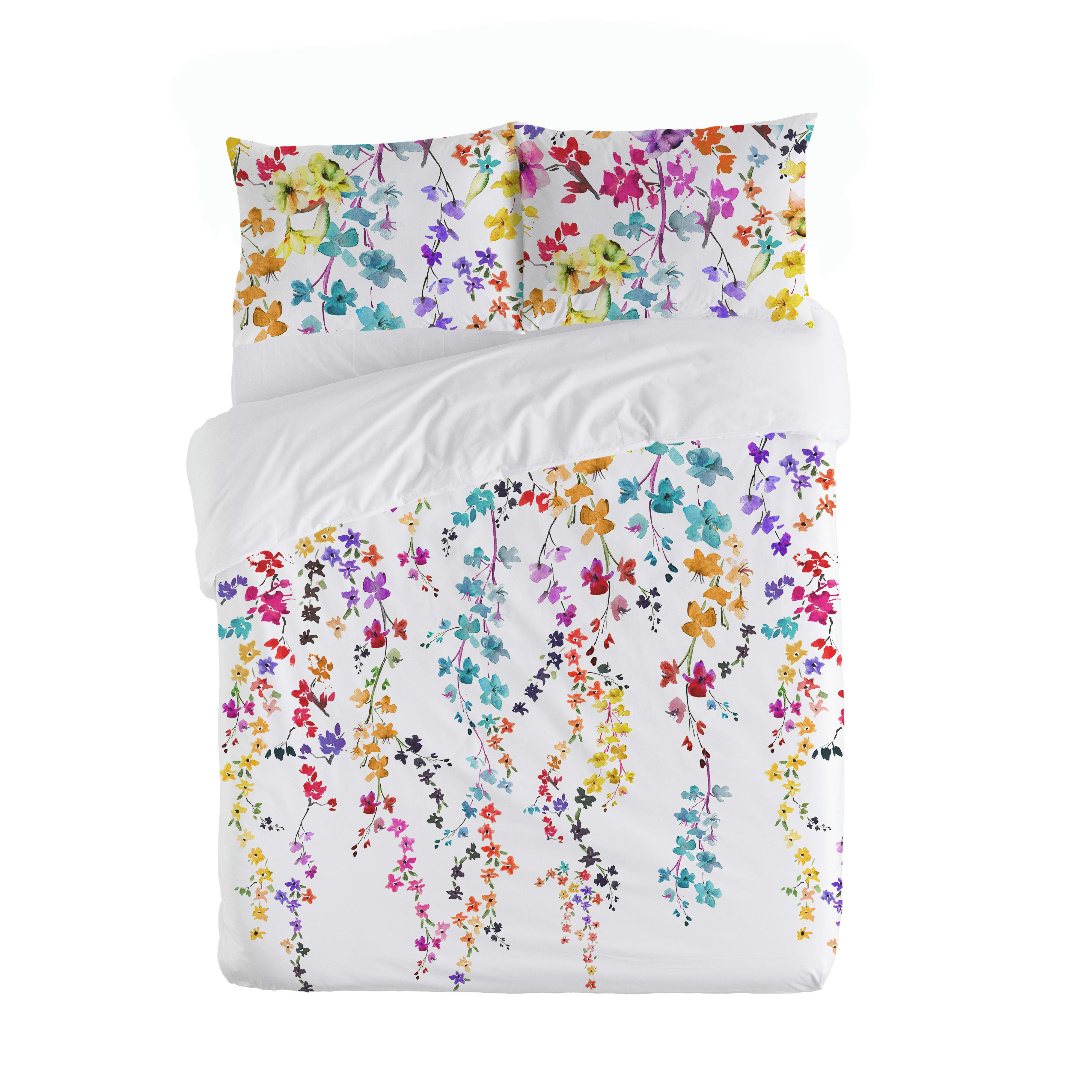 HAKU - Housse de couette imprimé en percale Coton Multicolore 150x220 cm