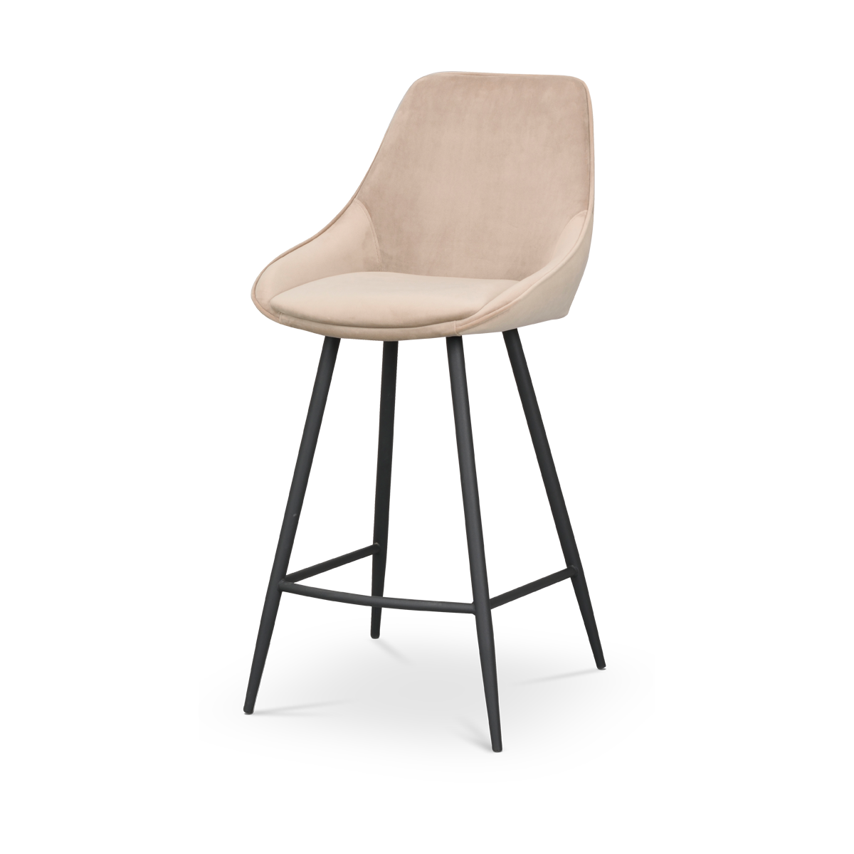Rowico Home Sierra velvet barkruk beige - 67 cm