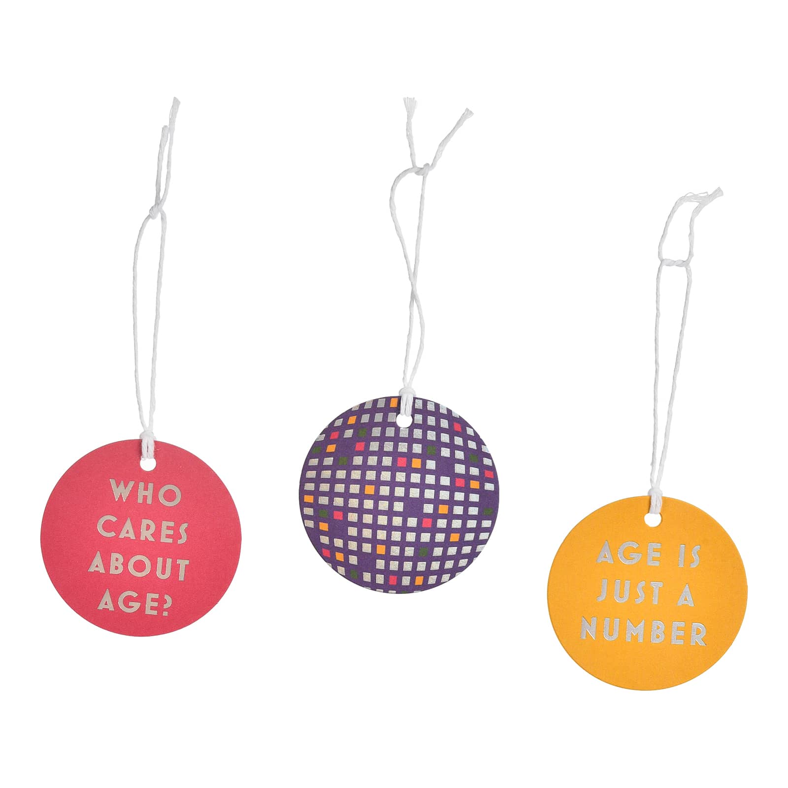 Geschenkanhänger-Set Disco Bunt, 12 -tlg.