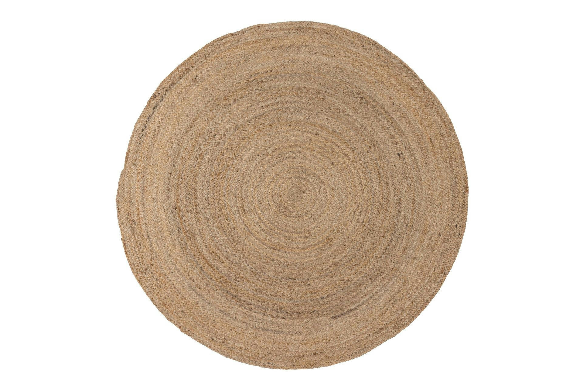 ROSS - Tapis rond en tissu de jute beige D150