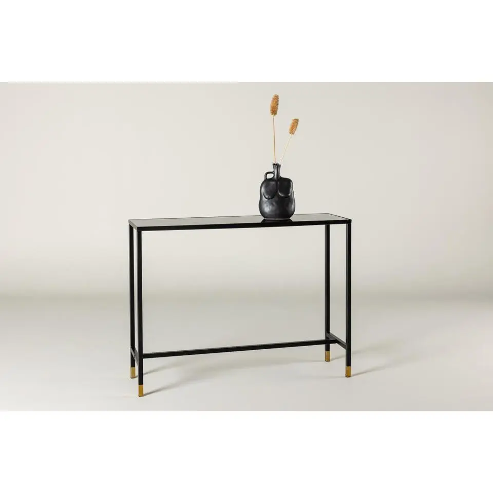 Svea - Leon sidetable - 100 cm - zwart/goud