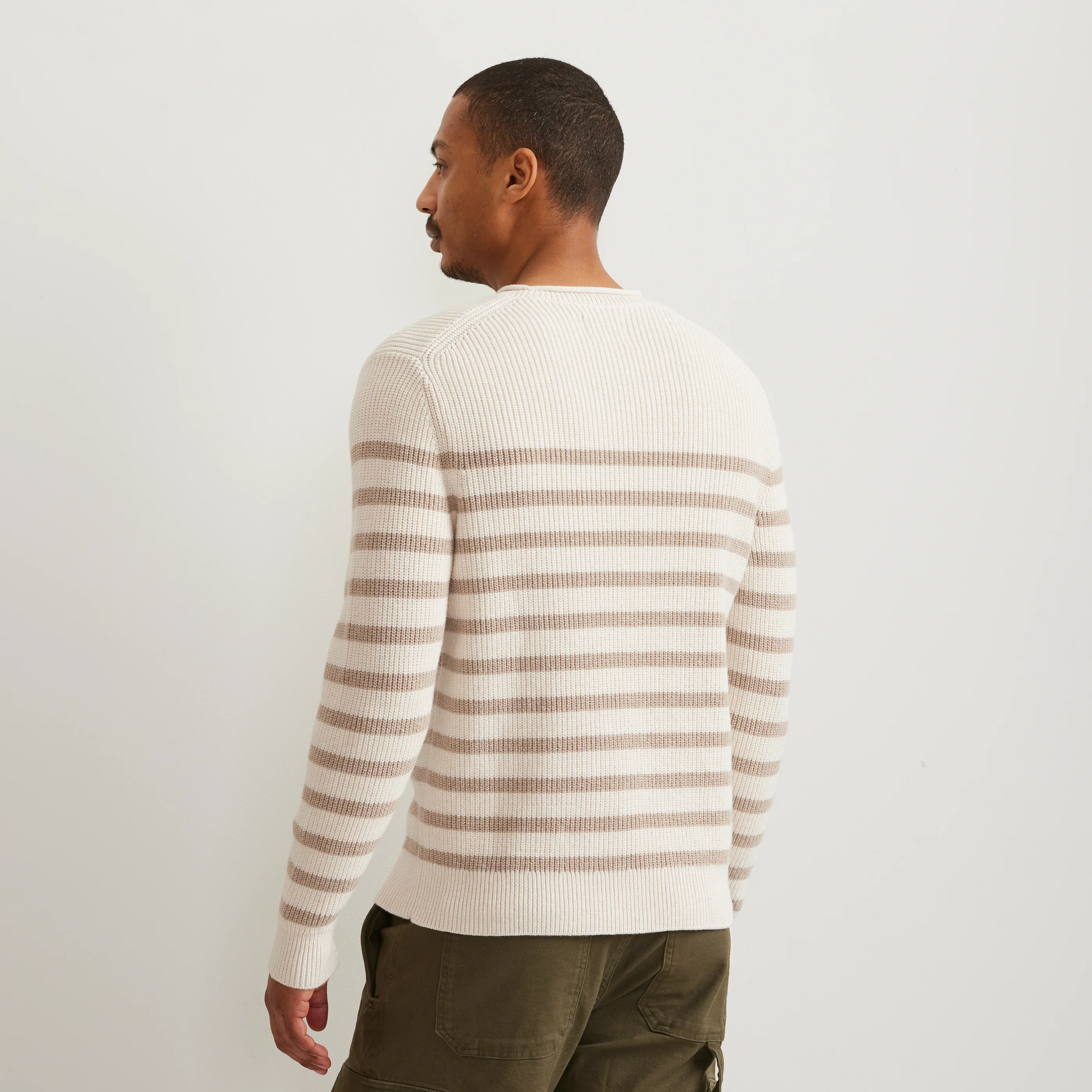 Men's Signature Roll Neck Sweater - Stripe