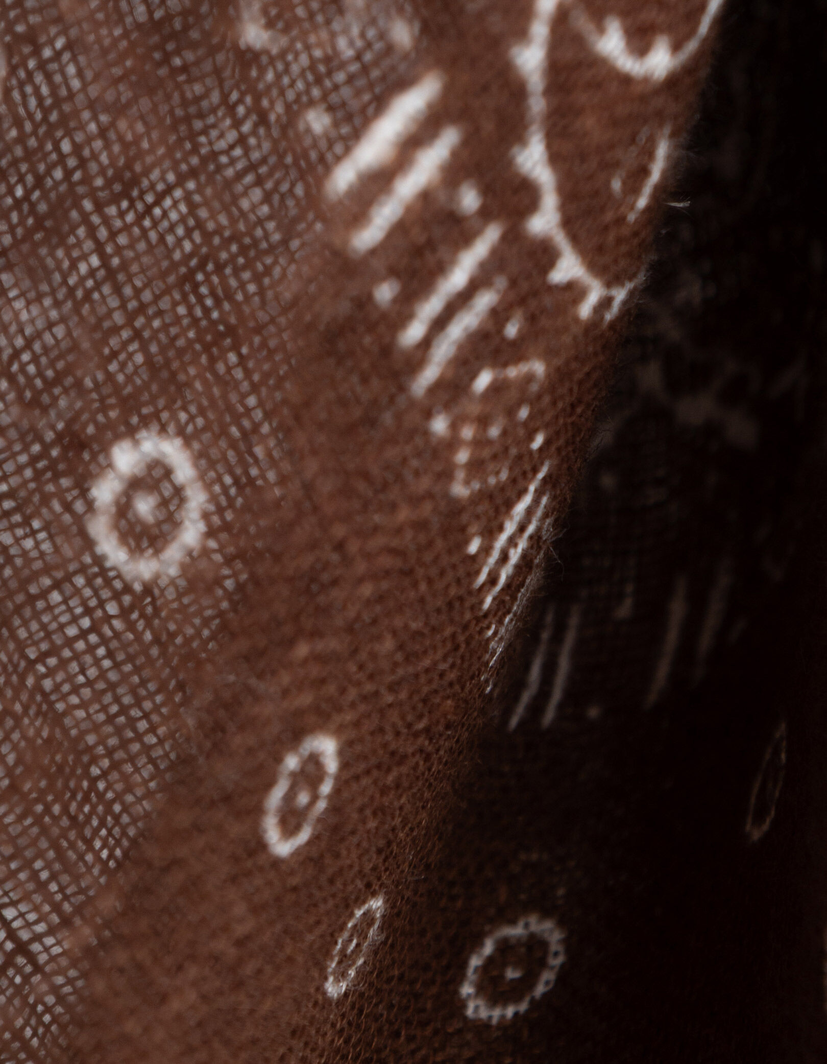Foulard carré marron esprit bandana Homme