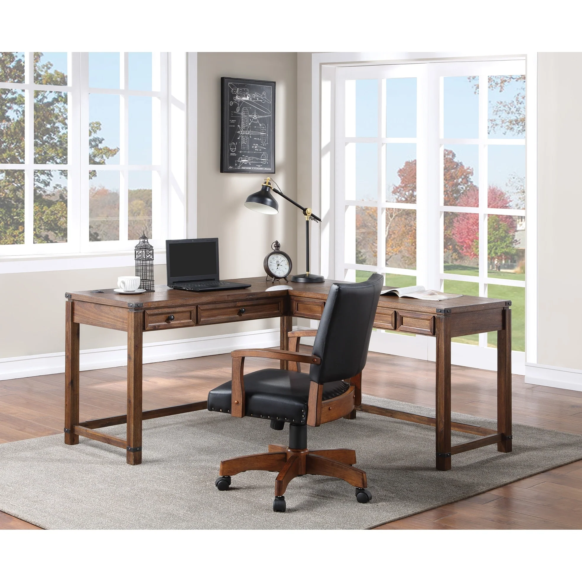 Baton Rouge L-Shape Desk