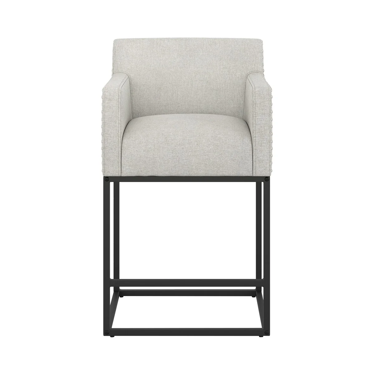 LUE BONA Modern Counter Height Bar Stools Fabric Upholstered Counter Stool