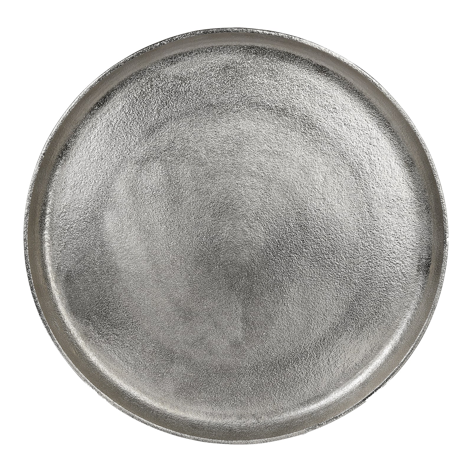 Deko-Tablett Metallic Silber, ⌀ 46 cm, H 35 mm