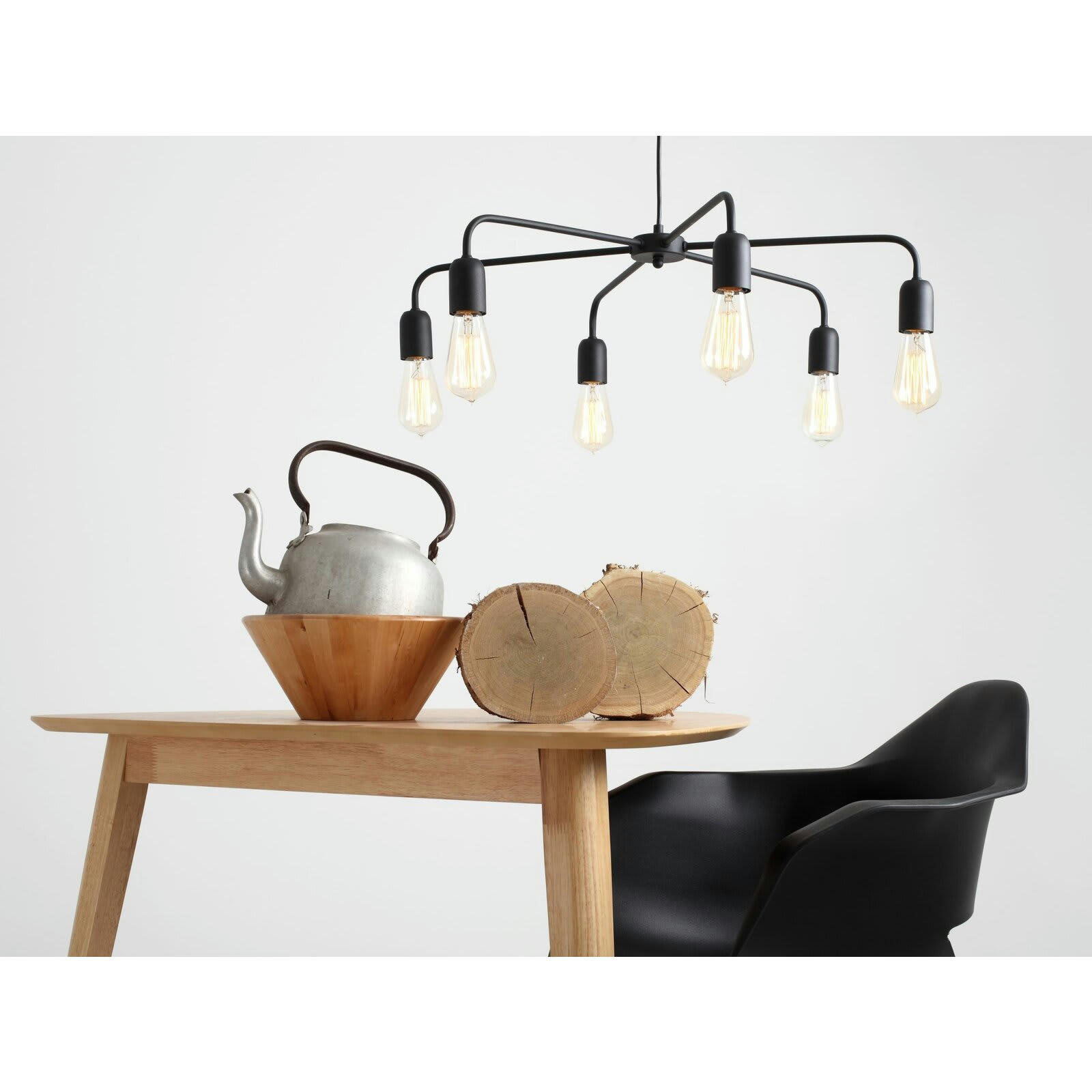 CROSER - Suspension Acier Noir 70x70x15 cm