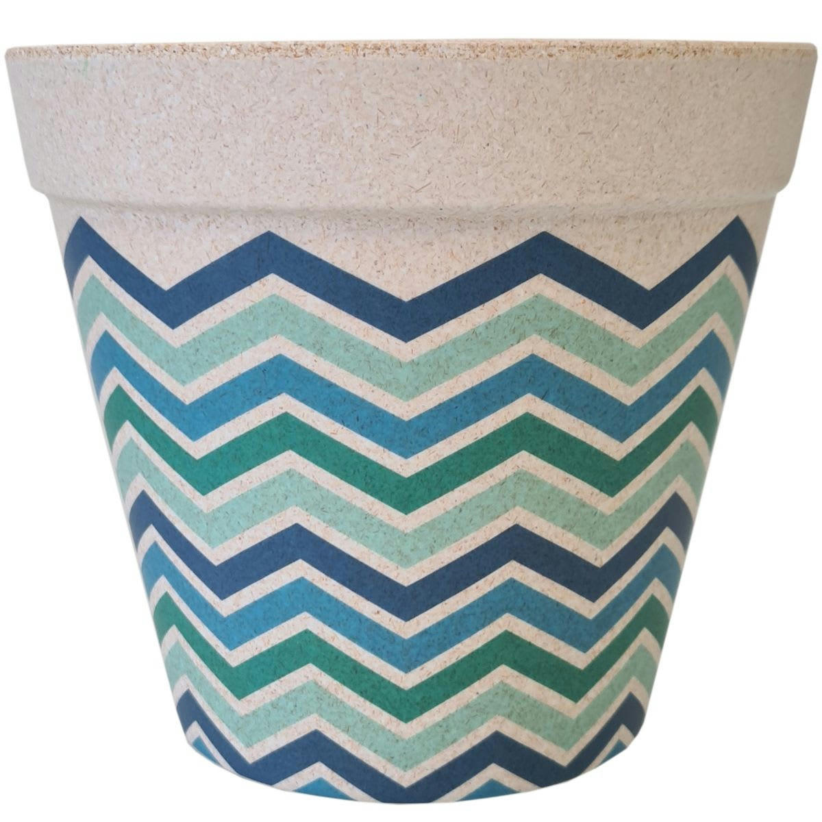 70'S - Cache pot de fleurs 70's en bambou D15cm