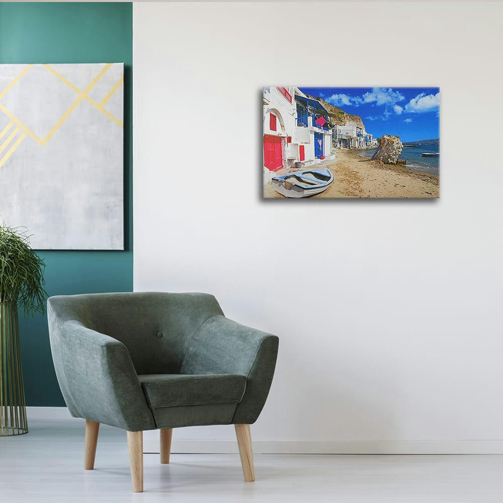 - Tableau impression sur toile - Charme Au Bord de la Mer 80x100cm