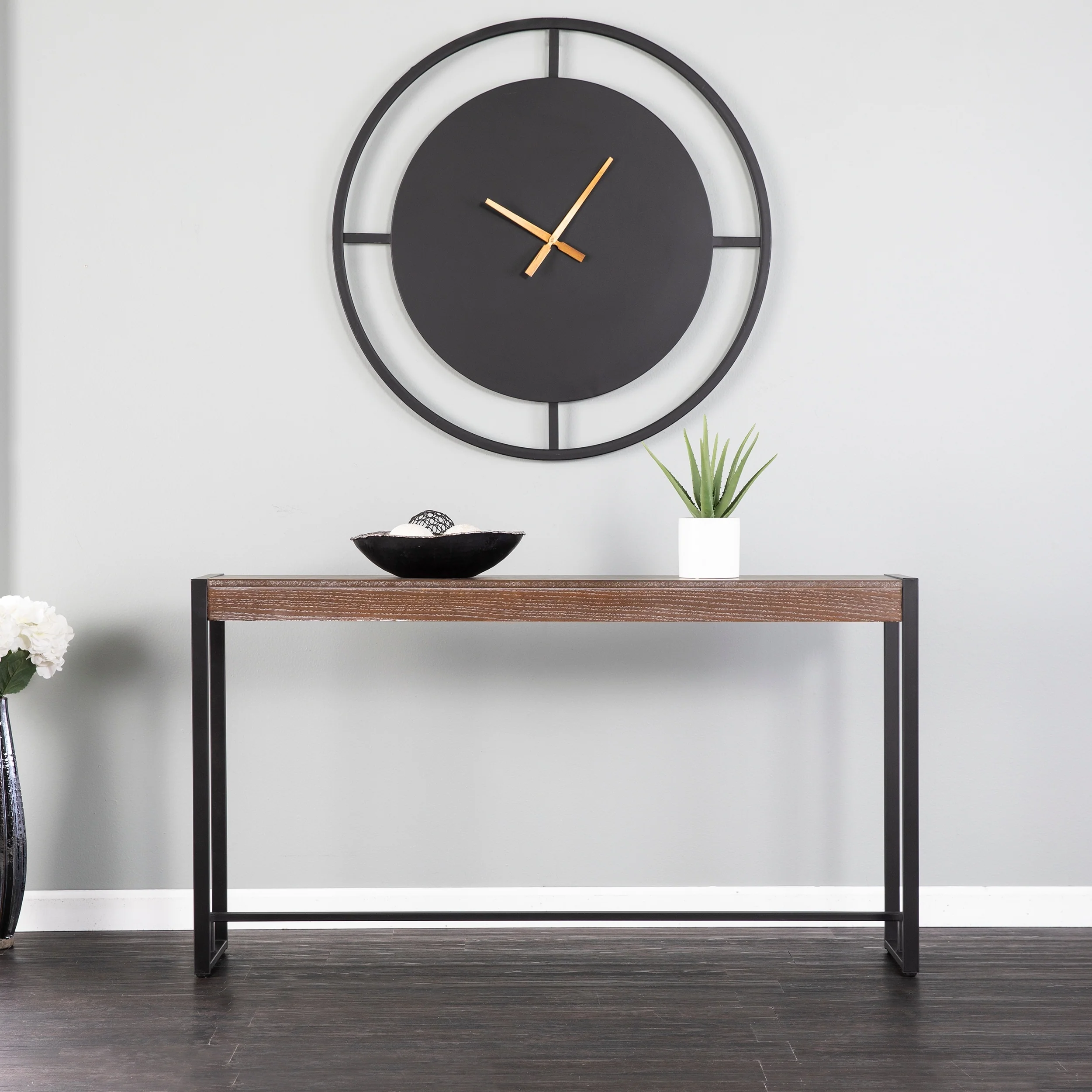 SEI Furniture Macen Modern Narrow Industrial Console Table