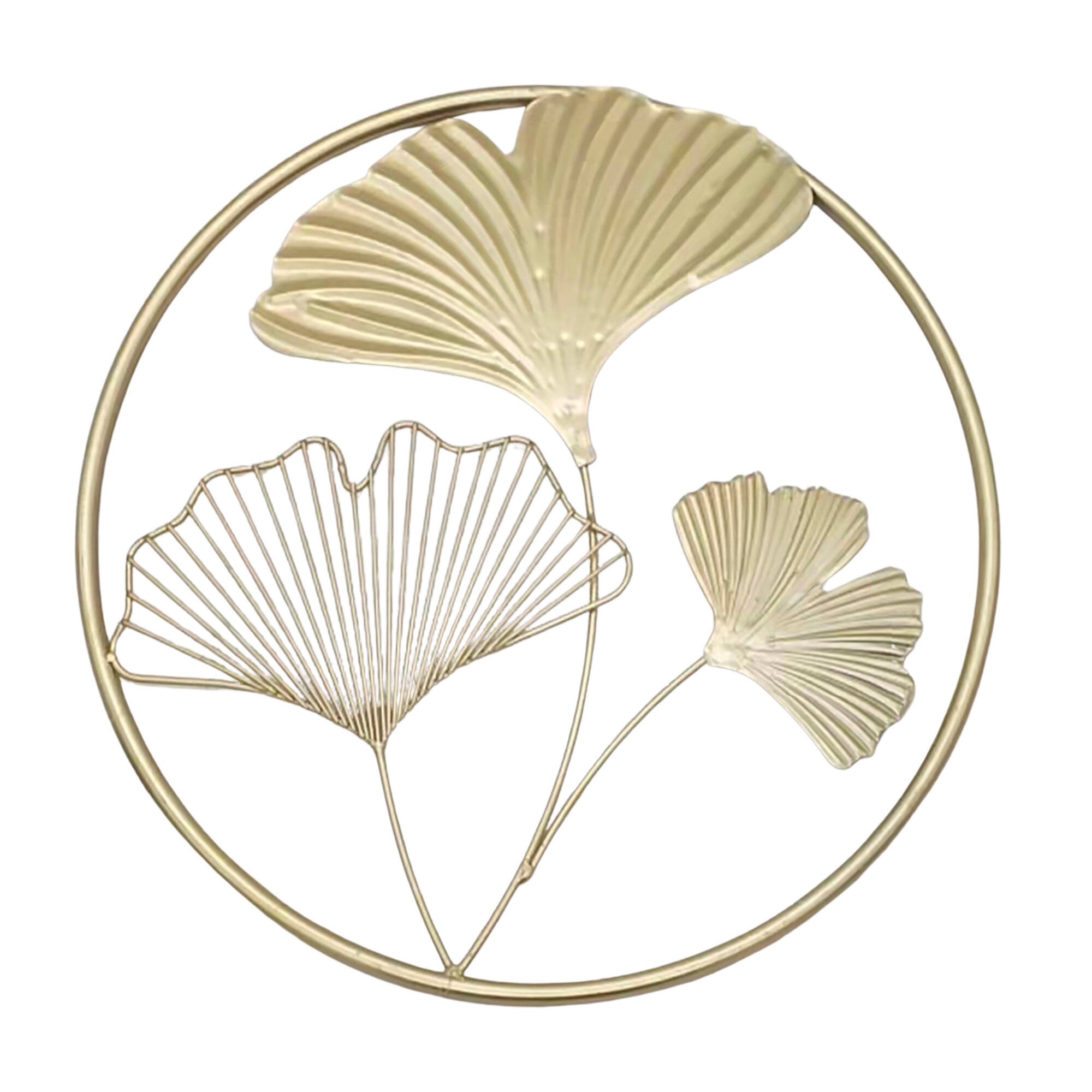 Déco ginko en métal