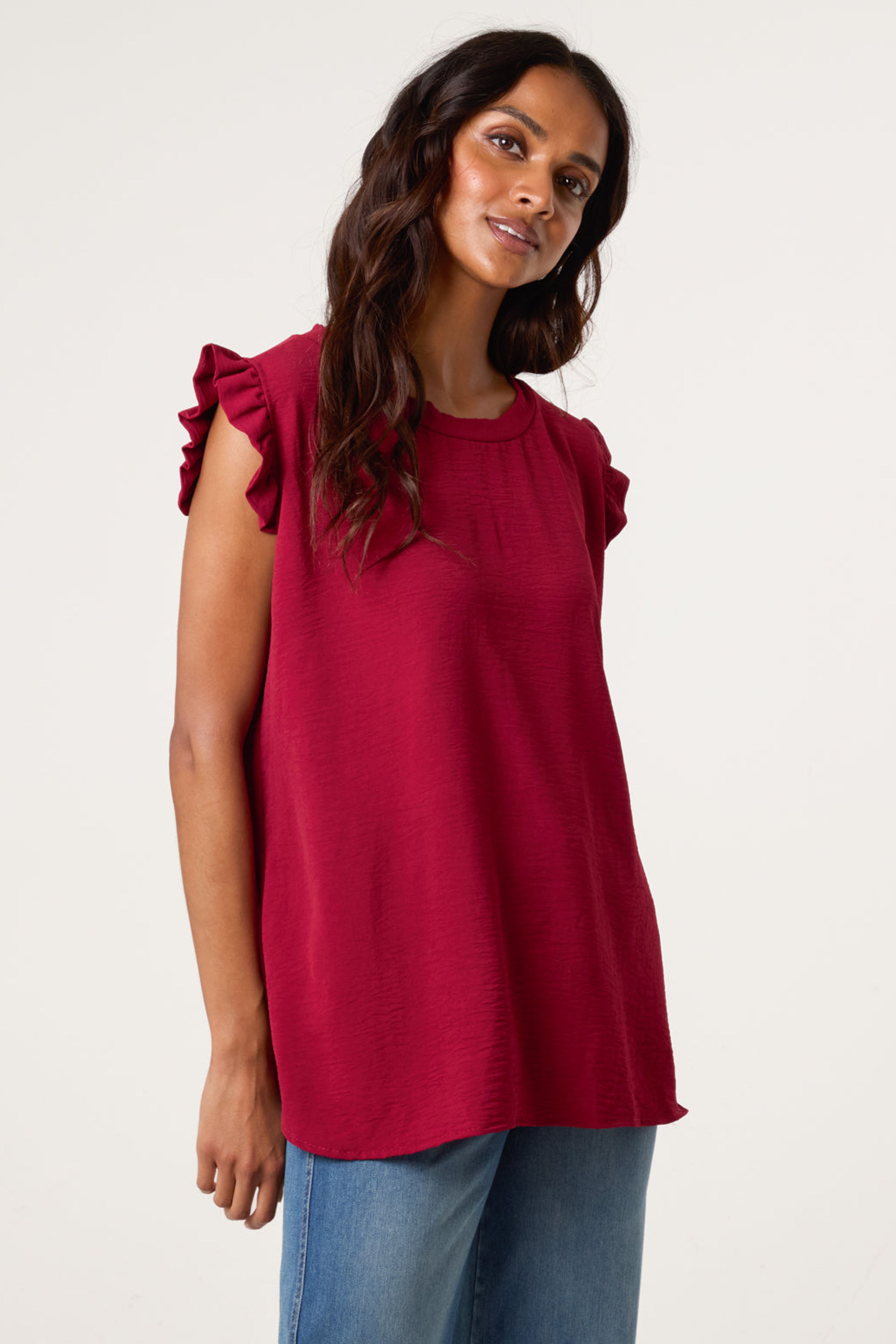 Blue Vanilla Wine Frill Top