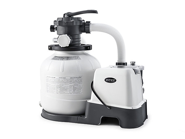 Combiné groupe de filtration à sable 6 m3/h   stérilisateur au sel QX2100 - Intex