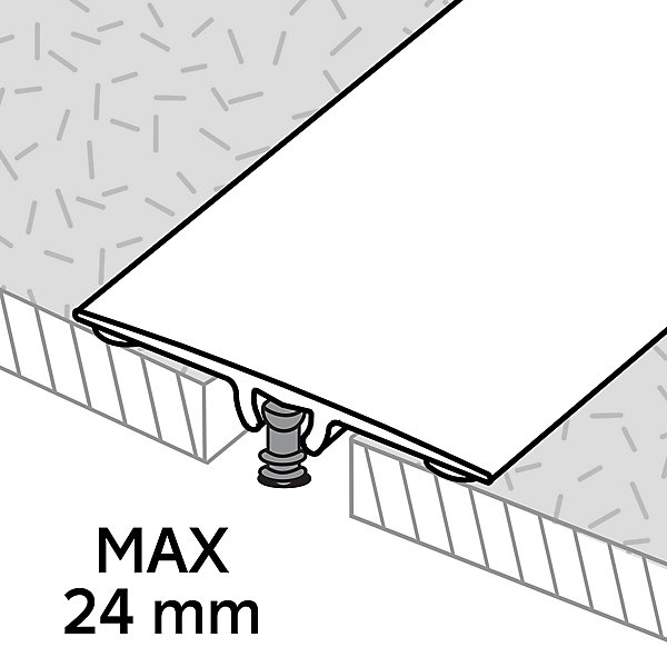 Barre de seuil extra-plate en aluminium décor doré mat GoodHome 37 x 930 mm