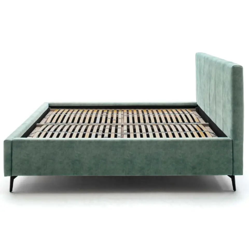 Tweepersoonsbed Lizzie 160x200cm met opbergruimte - groen