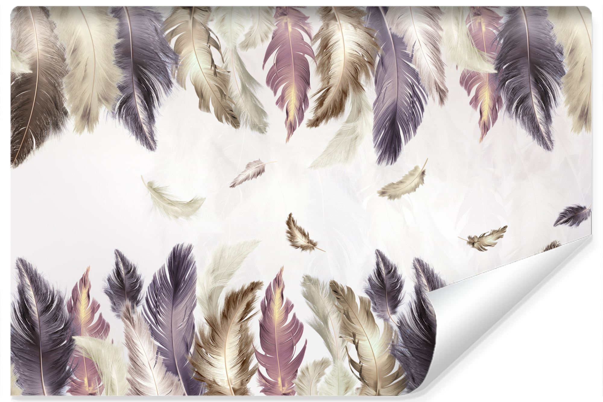 Fototapeta Do Sypialni Kolorowe Pióra 90x60cm