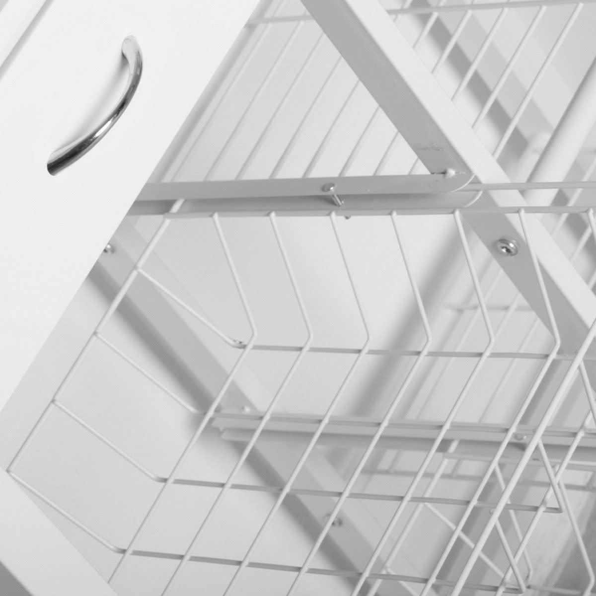 MÉTAL - Chariot de cuisine en métal blanc