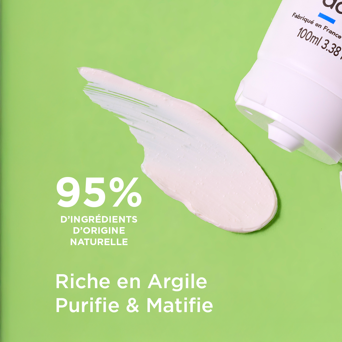 Purifiante & MatifianteMasque exfoliant 2 en 1 rééquilibrant à l'argile 100 ml