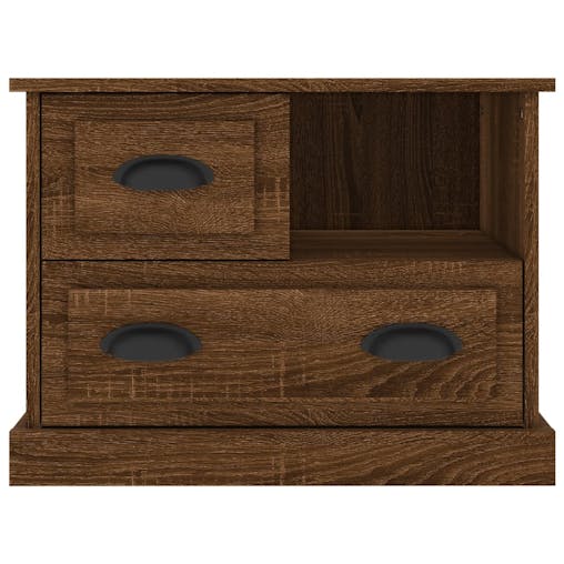 NNEVL Bedside Cabinet Brown Oak 60x39x45 cm