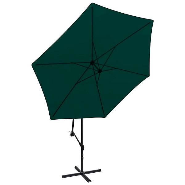 Parasol meuble de jardin en porte-à-faux vert Helloshop26