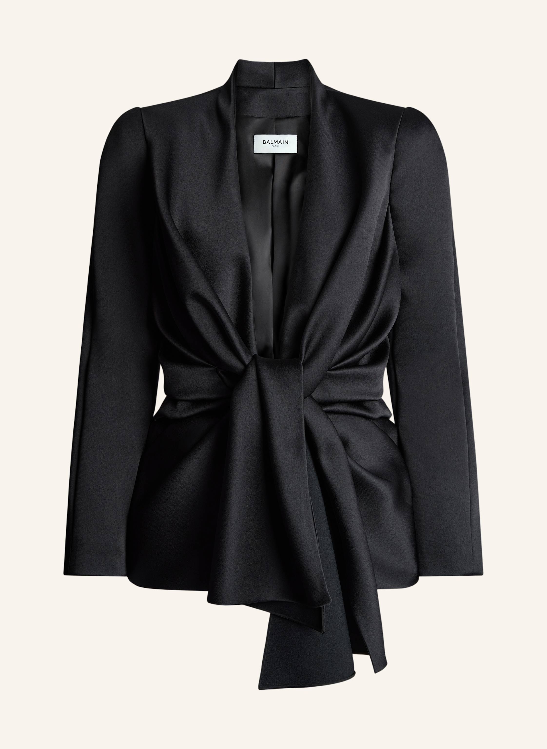 BALMAIN Gebundene Jacke aus Satin-Crêpe